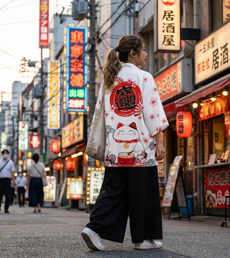 Veste Style Kimono Andon